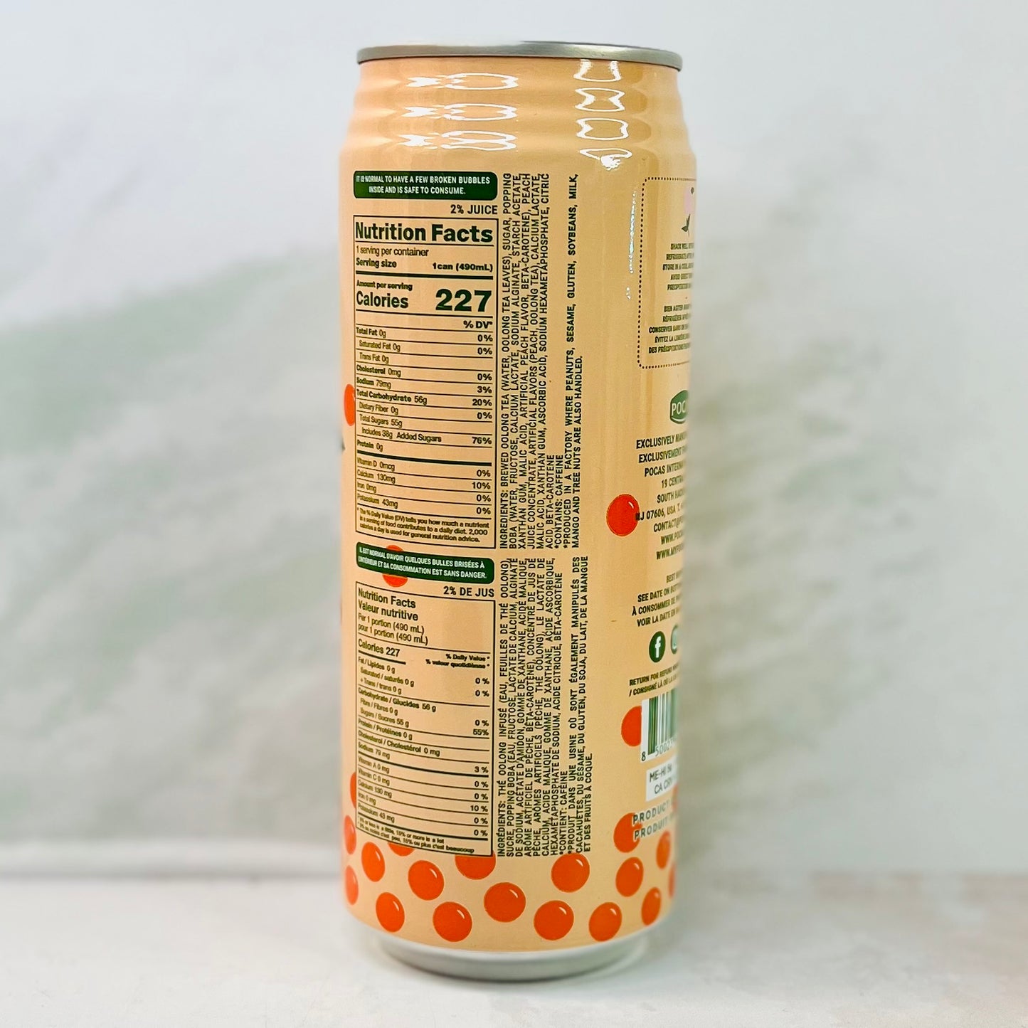 Popping Boba Peach Oolong Tea