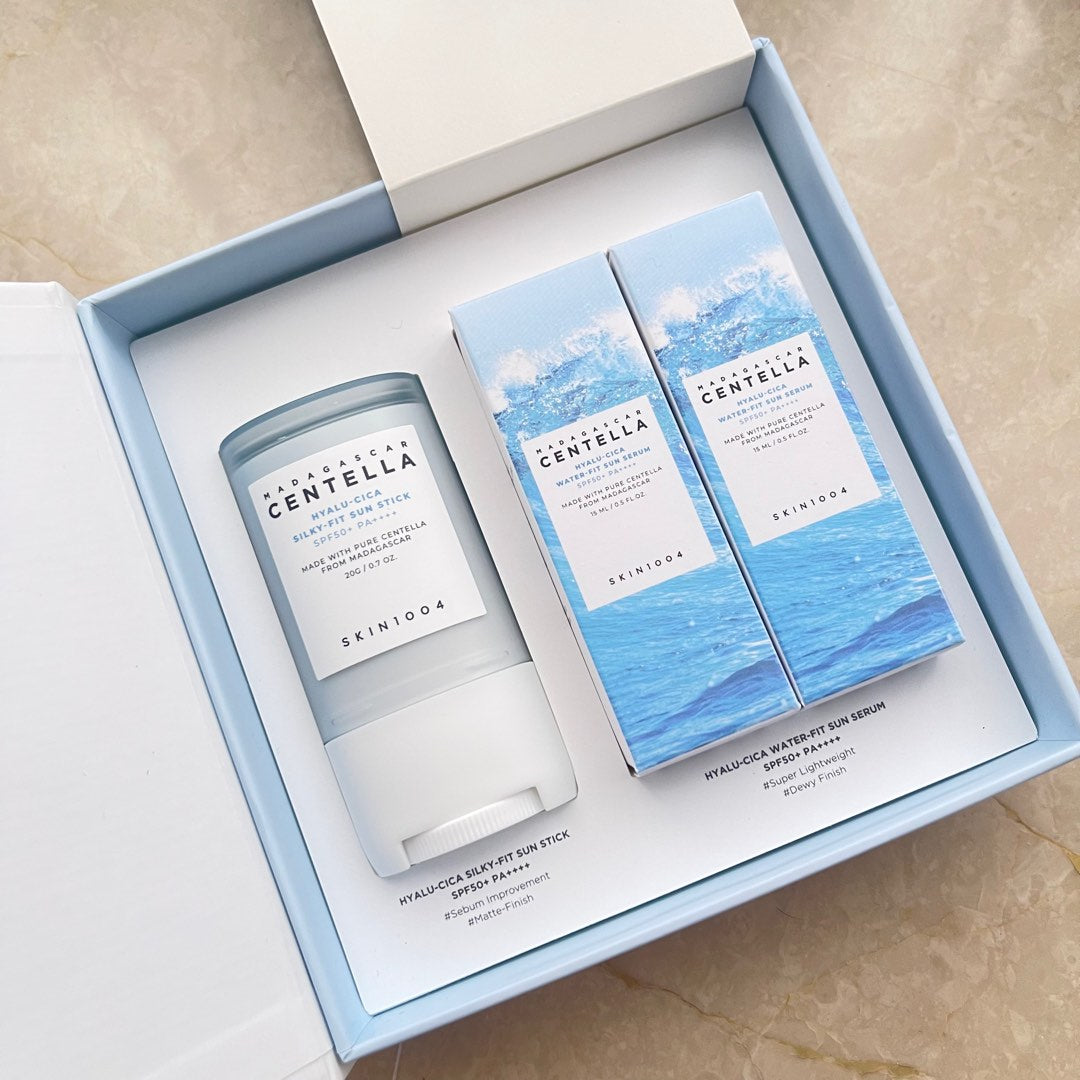 Skin1004 - Madagascar Centella Sunsational Kit (Hyalu-Cica Sun Stick 20g + 2 Hyalu-Cica Suncream 15ml)