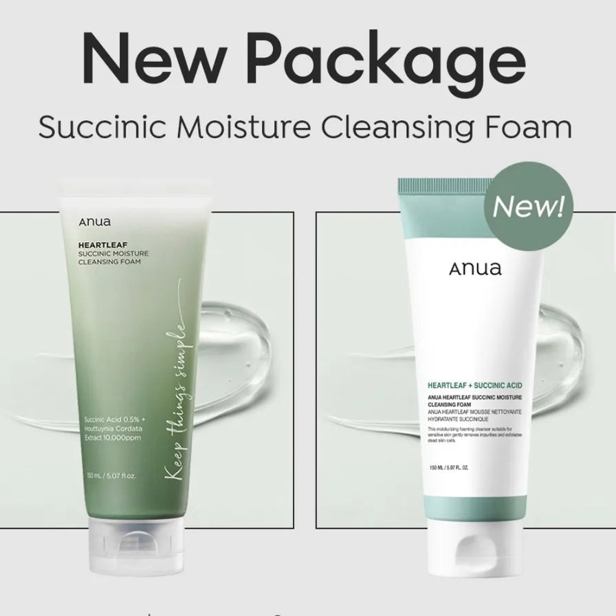 Anua - Heartleaf + Succinic Acid Moisture Cleansing Foam 150ml