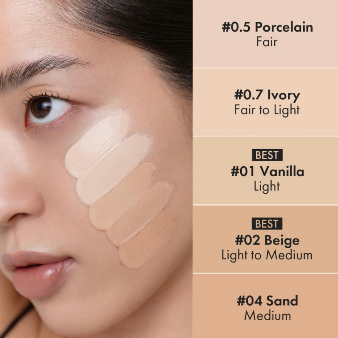 LUNA - Long Lasting Tip Concealer Cover-Fit SPF34/PA++ (02 BEIGE) 7.5g