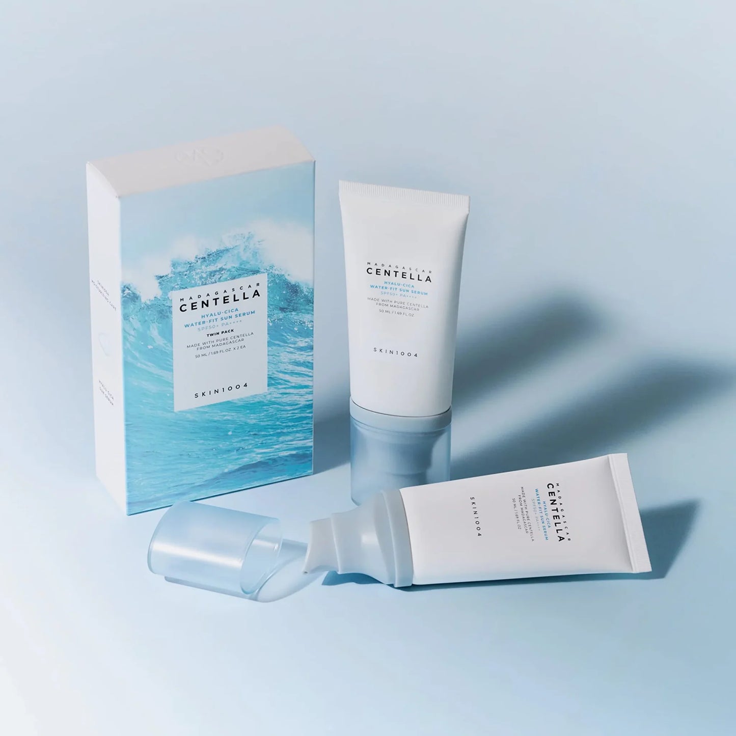 Skin1004 - Madagascar Centella Hyalu-Cica Water-Fit Sun Serum 50ml twin pack SPF50+ PA++++