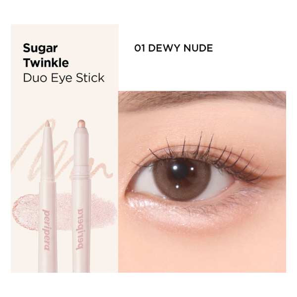Peripera - Sugar Twinkle Duo Eye Stick 01 Dewy Nude