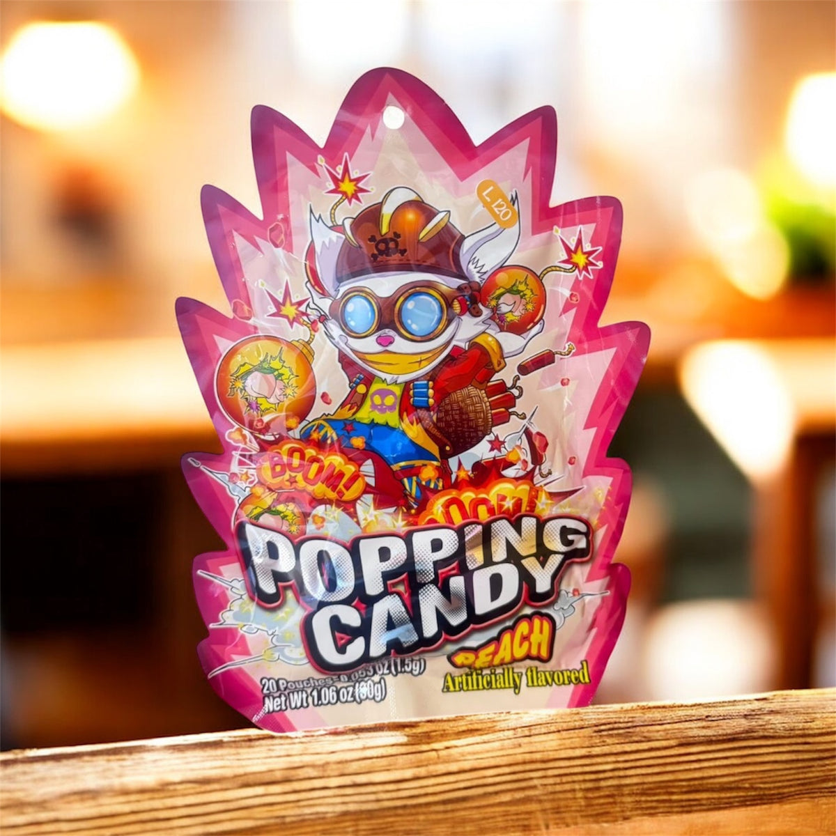 Popping Candy - Peach Flavored Bag