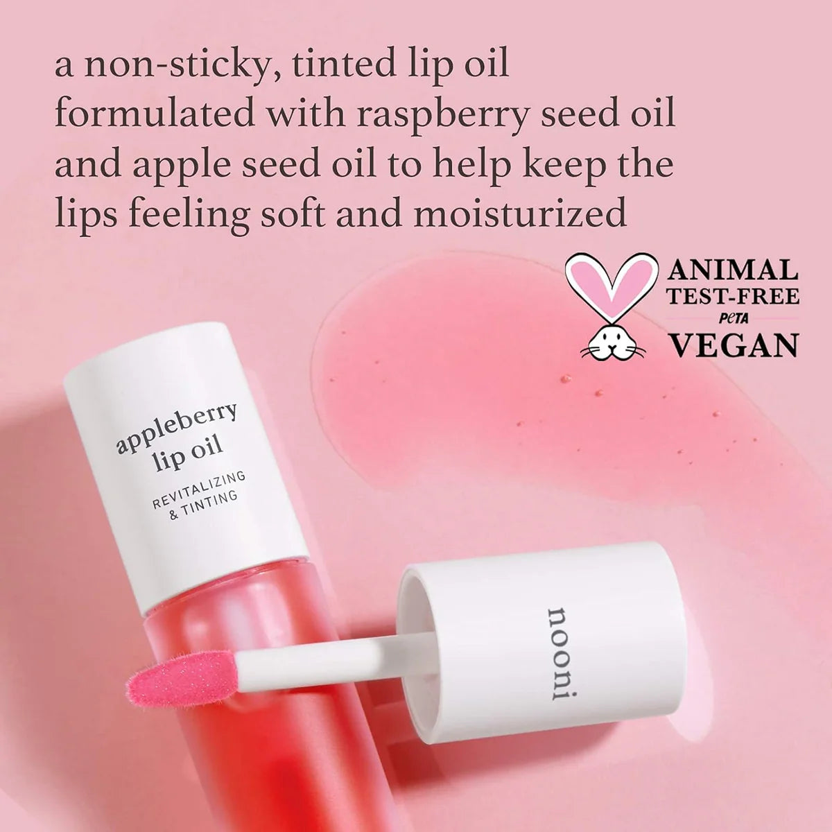 Nooni - Revitalizing & Tinting Lip Oil (appleberry)
