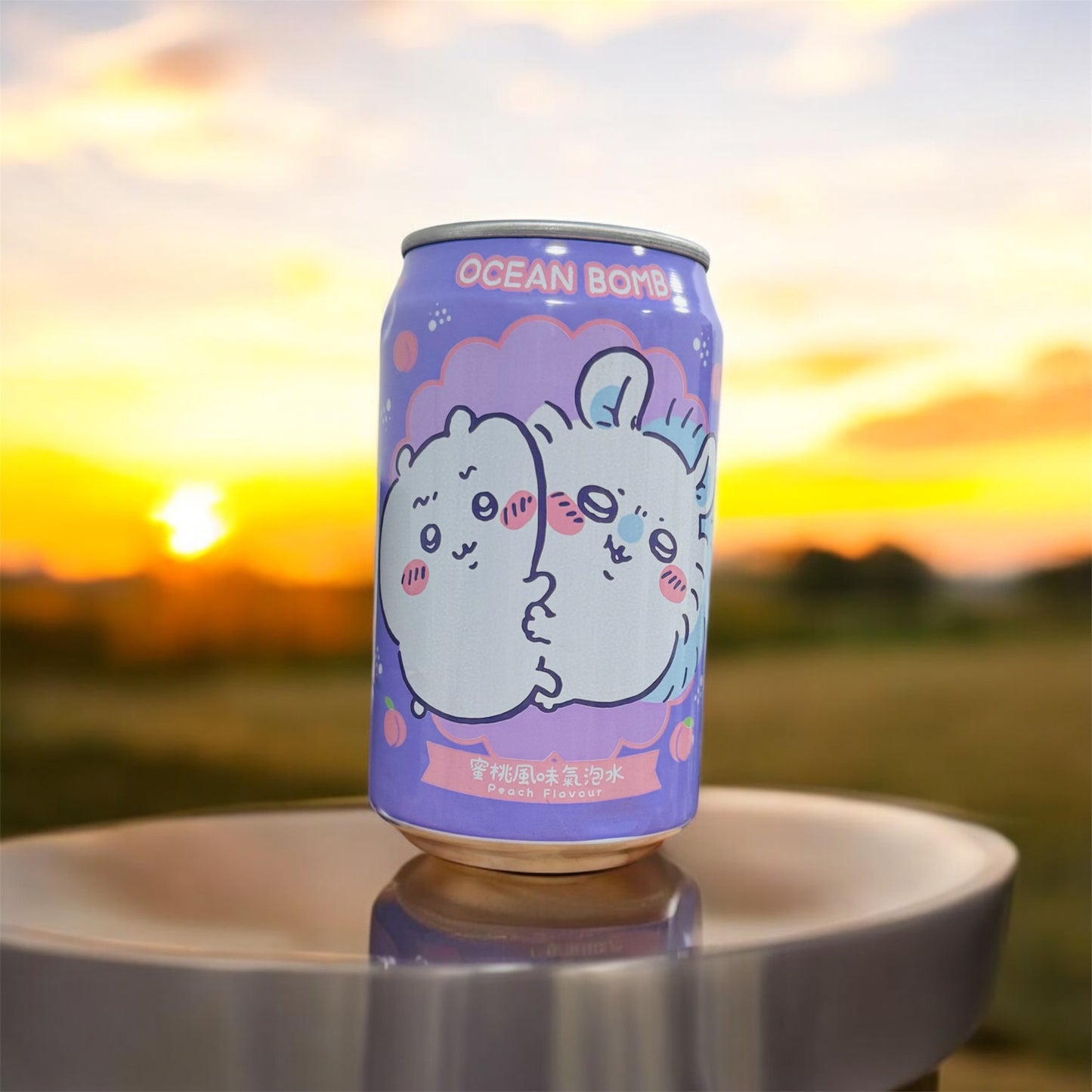 Ocean Bomb Momonga&Chiikawa - Sparkling Water Peach 🍑 Flavor