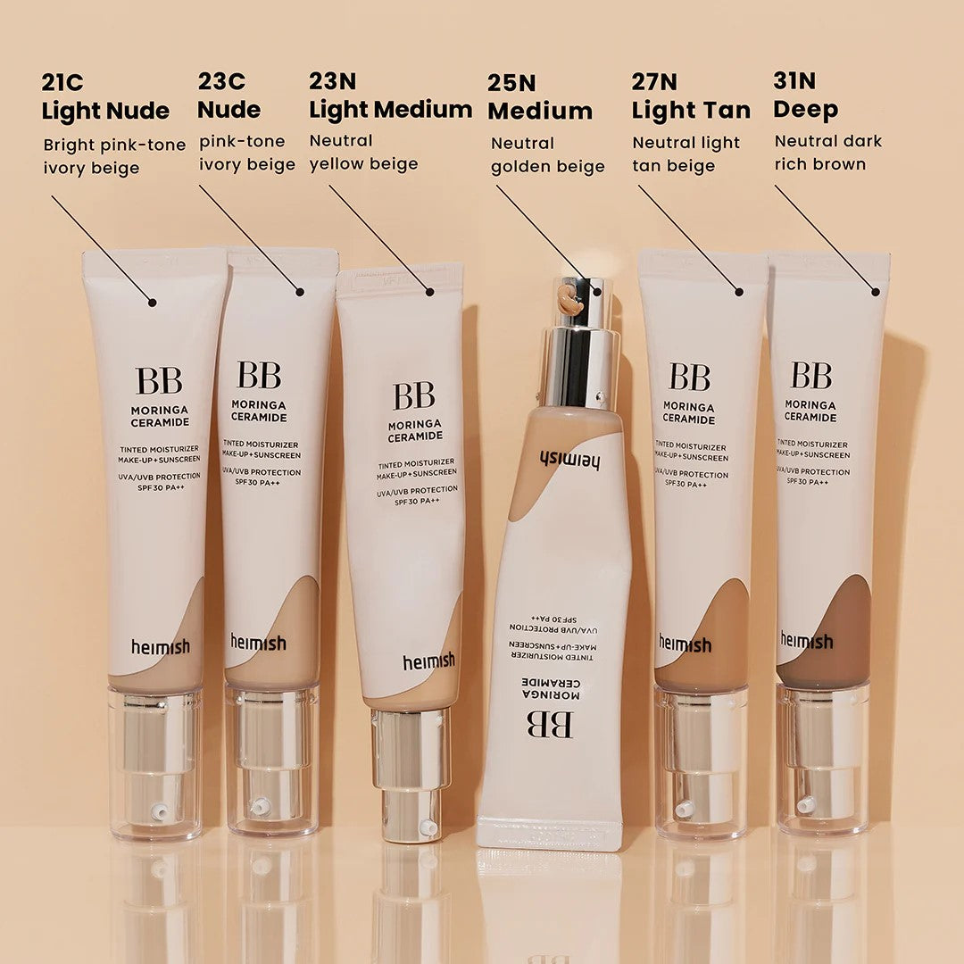 Heimish - Moringa Ceramide BB Cream SPF 30 PA++21 Light Nude