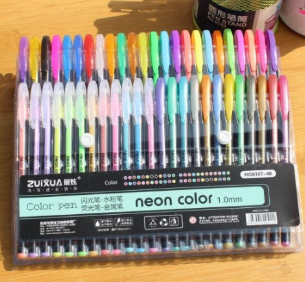 Neon Gel Color Pen Set 48