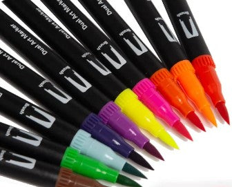 Dual Tip Brush Pen 36 watercolors