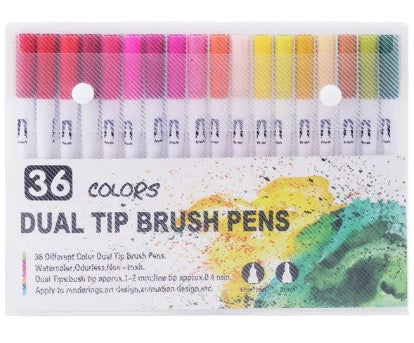 Dual Tip Brush Pen 36 colors