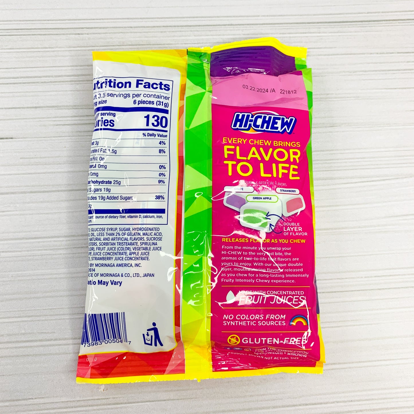 Hi-chew con relleno de frutas