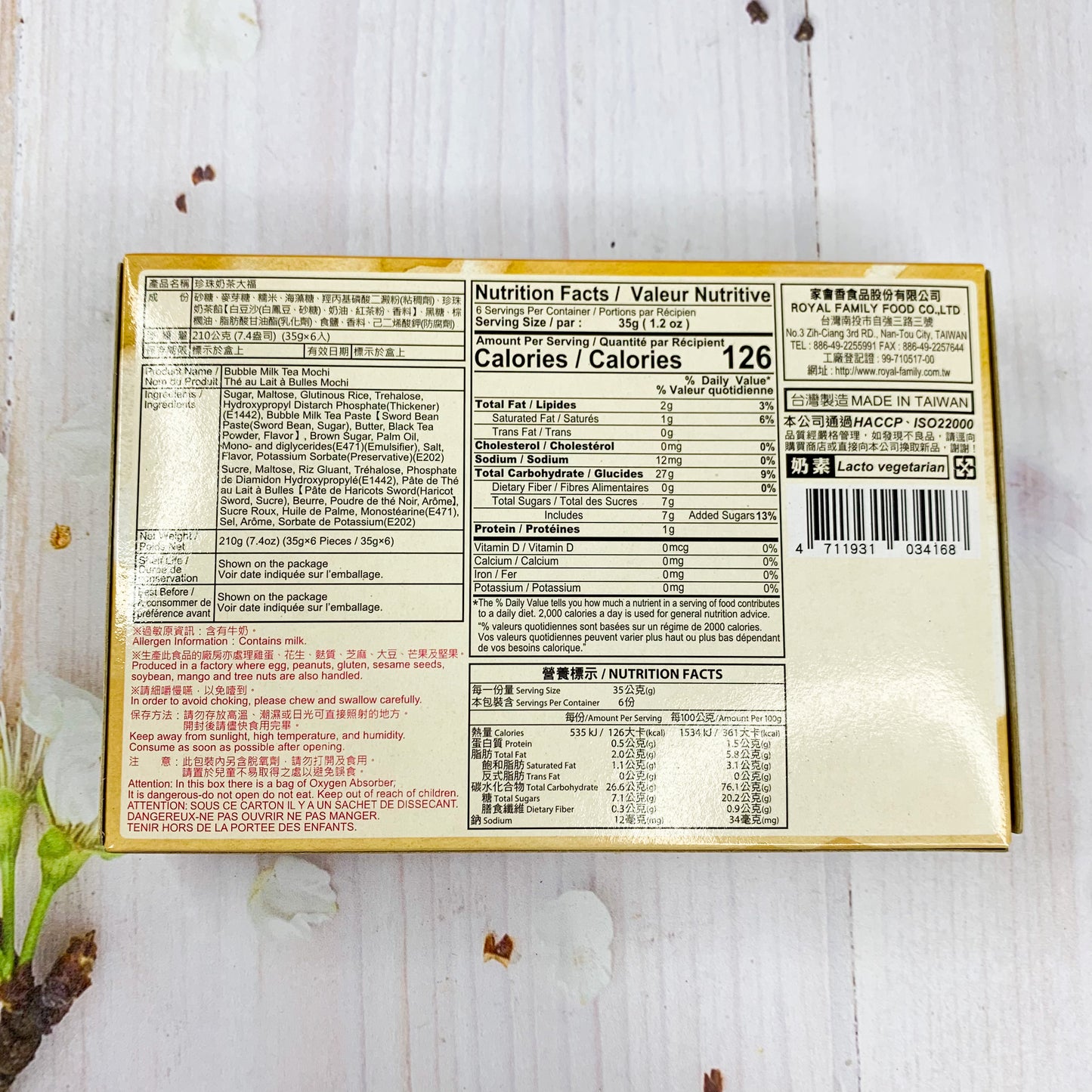 Caja Mocchi Bubble Milk Tea