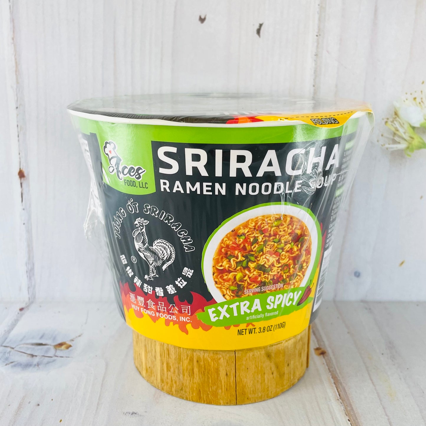 Sriracha ramen noodle soup (extra spicy)