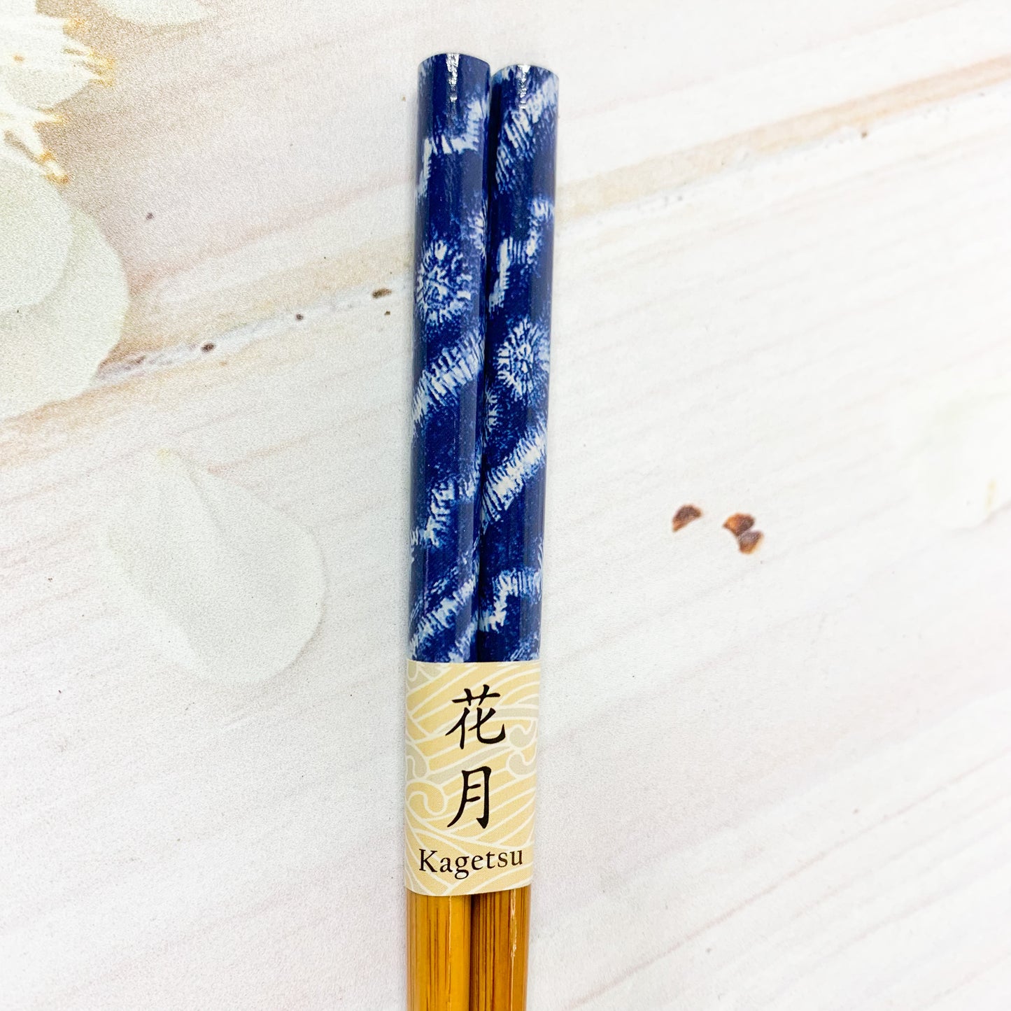 Palillos de bambú azul brocha