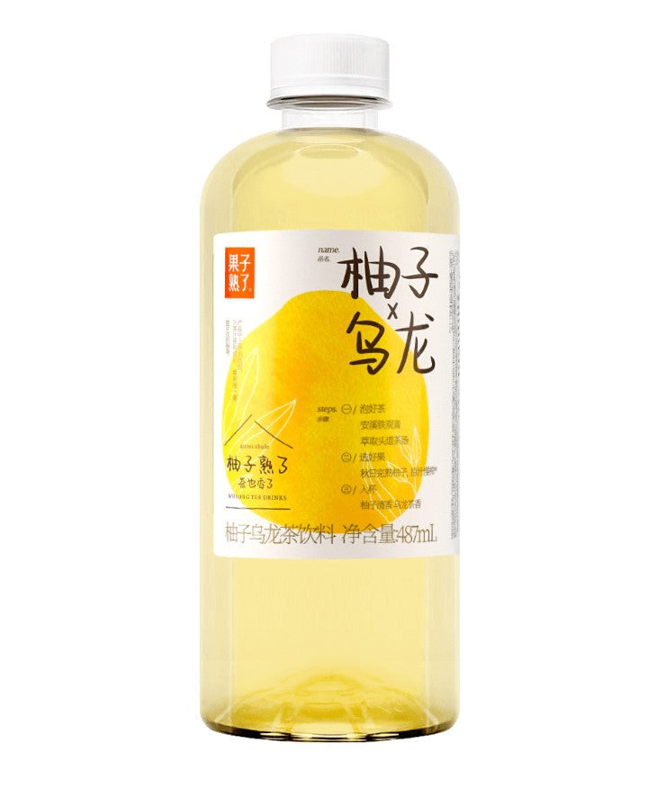 Grapefruit Oolong Tea, Fruit Tea with Real Fruit Juice 16.5oz