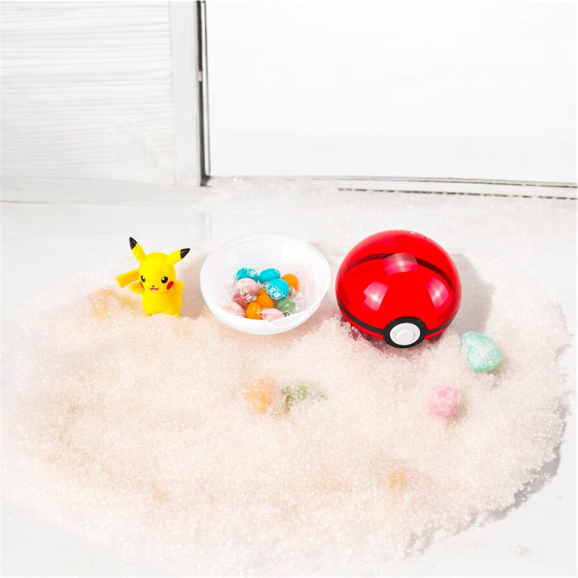 Pokeball with Pokémon and Candy