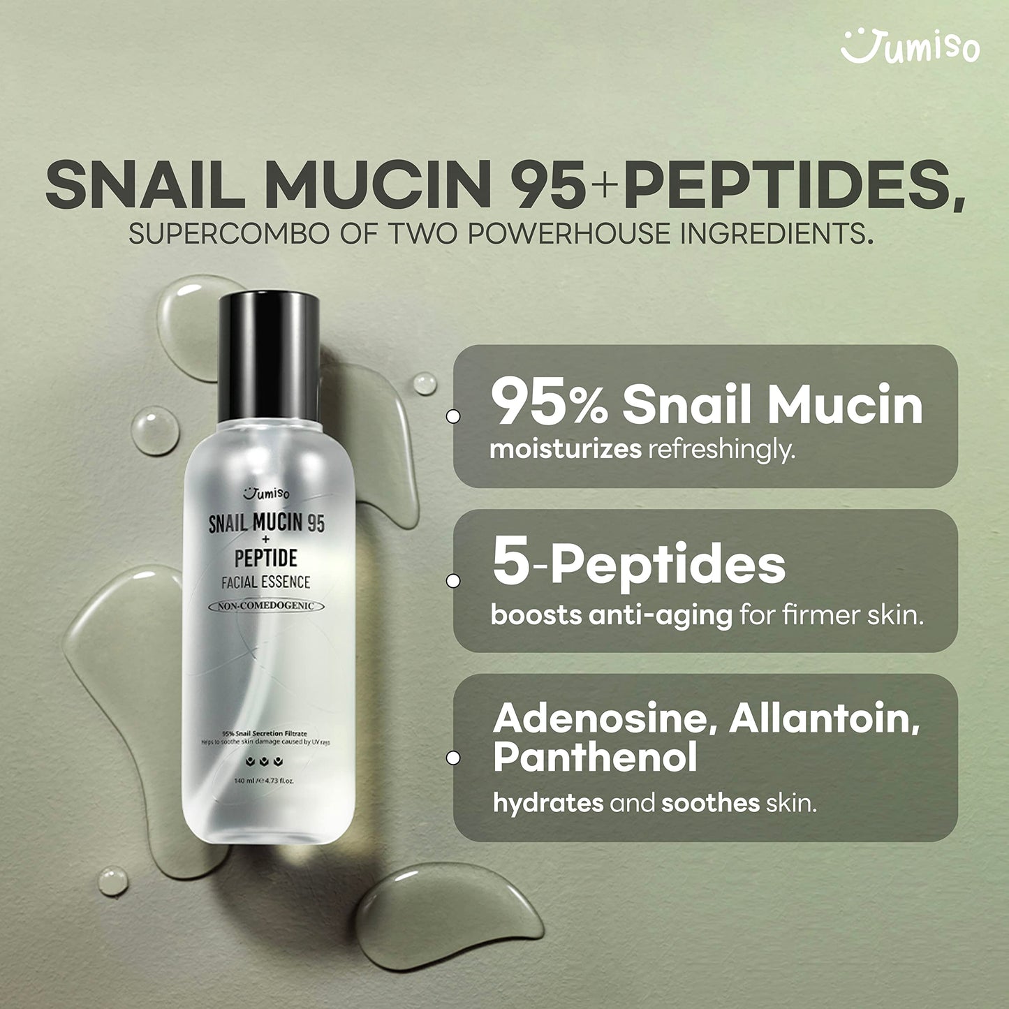 Jumiso - Snail Mucin 95 + Peptide Facial Essence 140ml