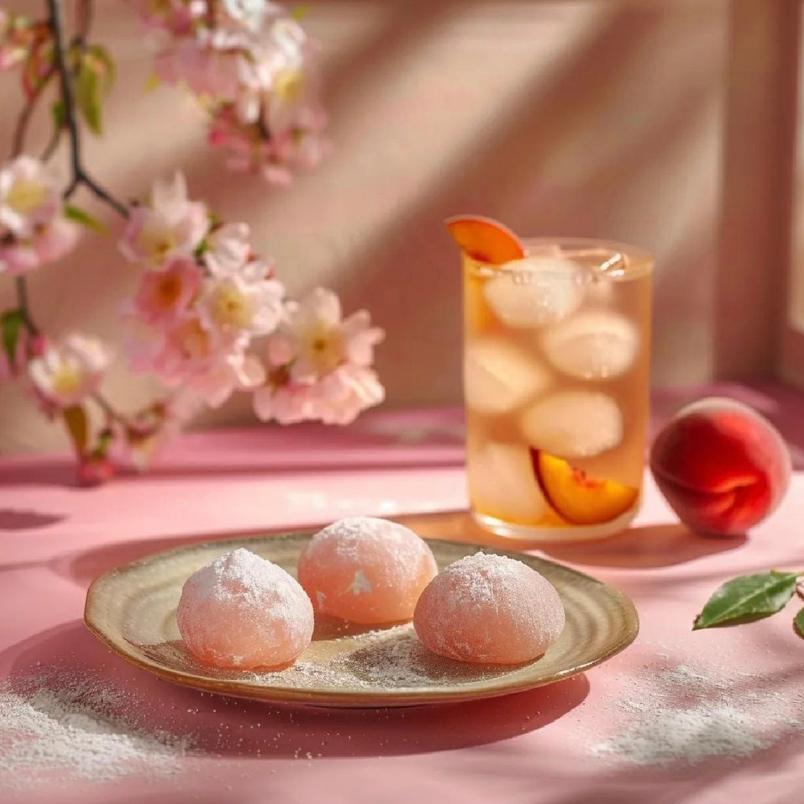 Mochi Peach 🍑 Japanese Rice Cake