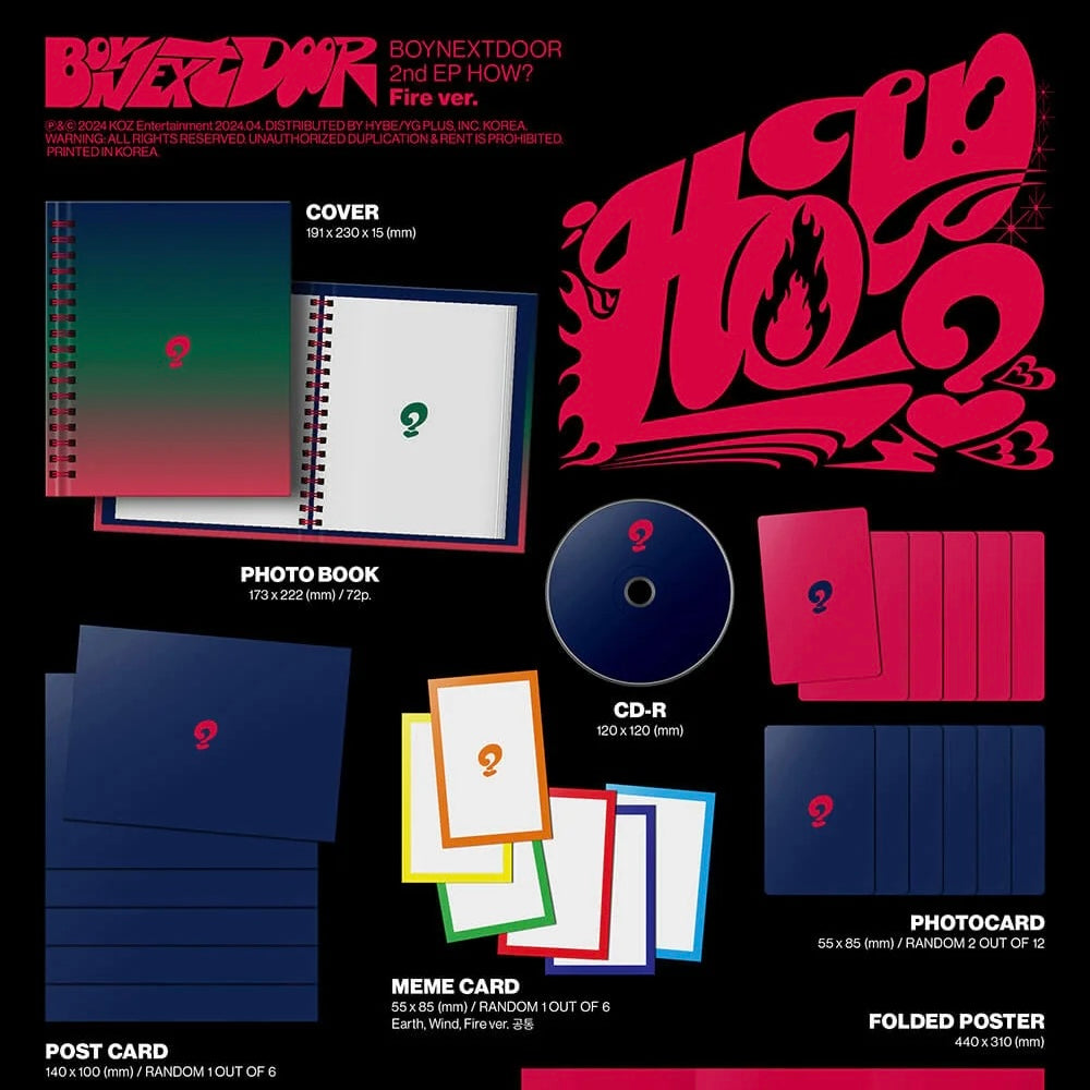BOYNEXTDOOR - 2ND EP ALBUM [HOW?] (Random Ver.)