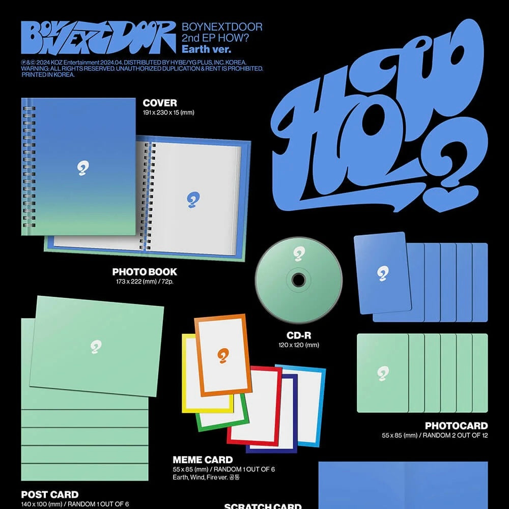BOYNEXTDOOR - 2ND EP ALBUM [HOW?] (Random Ver.)
