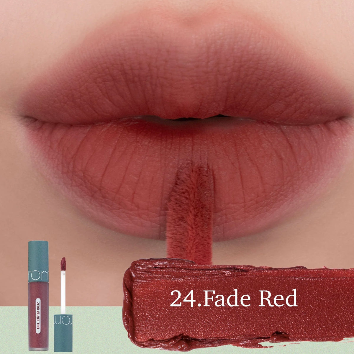 rom&nd - Zero Velvet Tint #24 FADE RED