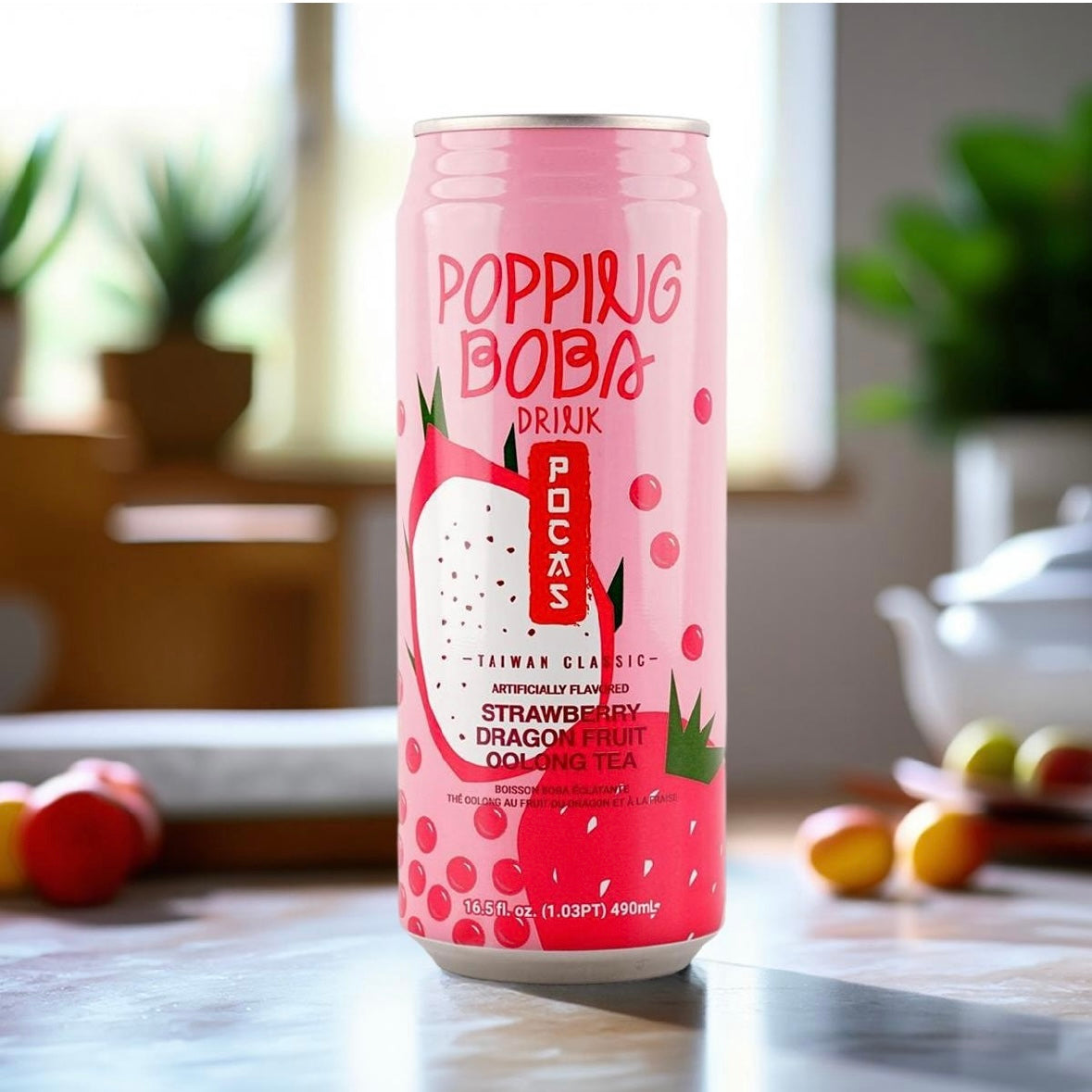Pocas - Bubble Tea Strawberry Dragon Fruit flavor
