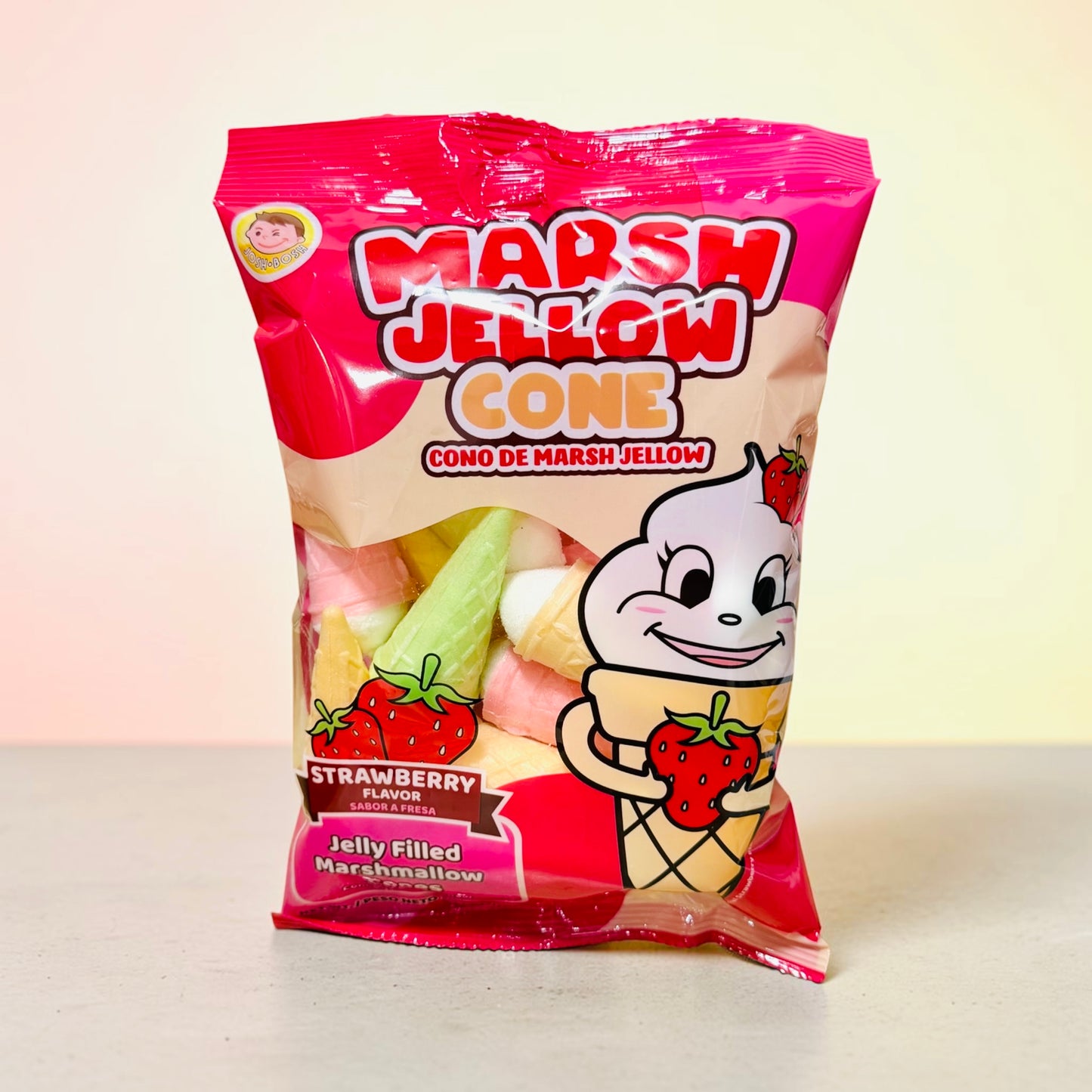 Marsh-Jellow Cone (strawberry flavor)