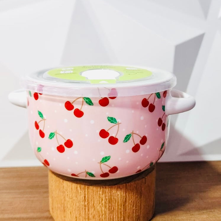 Ceramic Bowl with Cherry Print 🍒