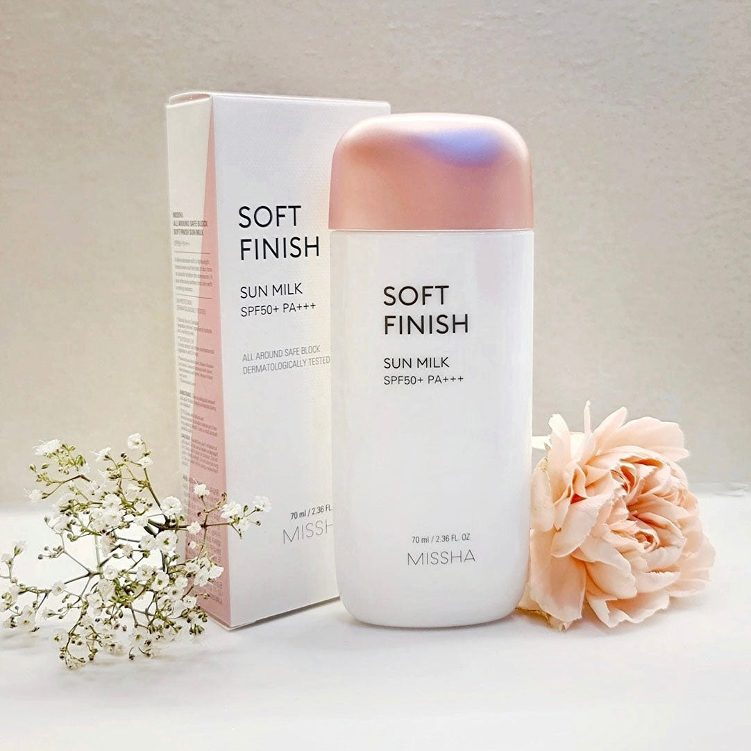 Missha - All around safe block soft finish sun milk SPF50+ PA+++ 70ml