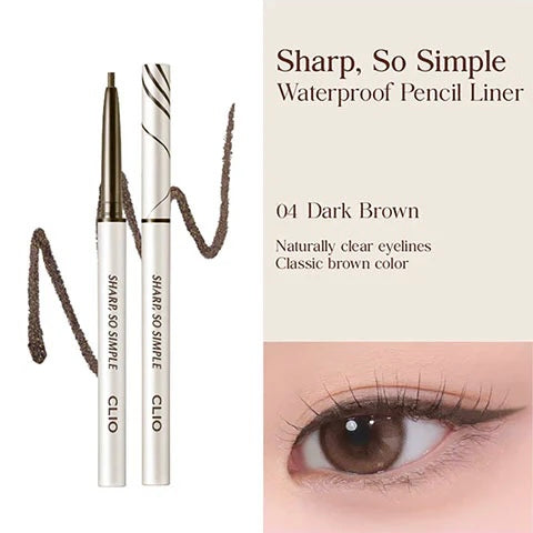 CLIO - Sharp, So Simple Waterproof Pencil Liner 04 Dark Brown