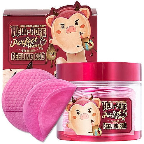 Elizavecca Milky Piggy Hell-Pore Perfect Wine Sparkling Peeling Pad (30 sheets) 200ml