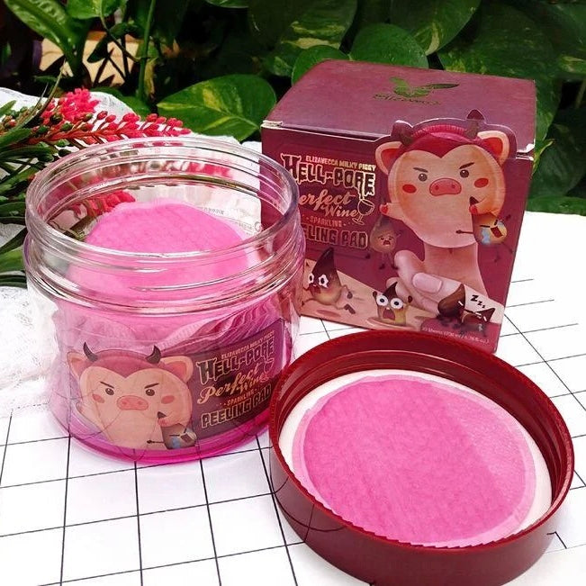 Elizavecca Milky Piggy Hell-Pore Perfect Wine Sparkling Peeling Pad (30 sheets) 200ml
