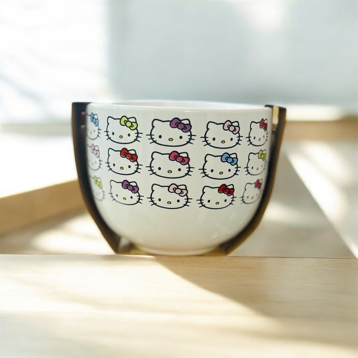Hello Kitty Ceramic Bowl with Chopsticks