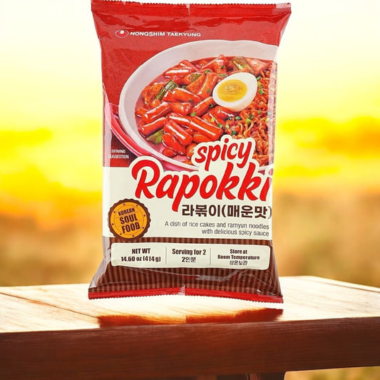 Spicy Rapokki (rice cake with ramen)