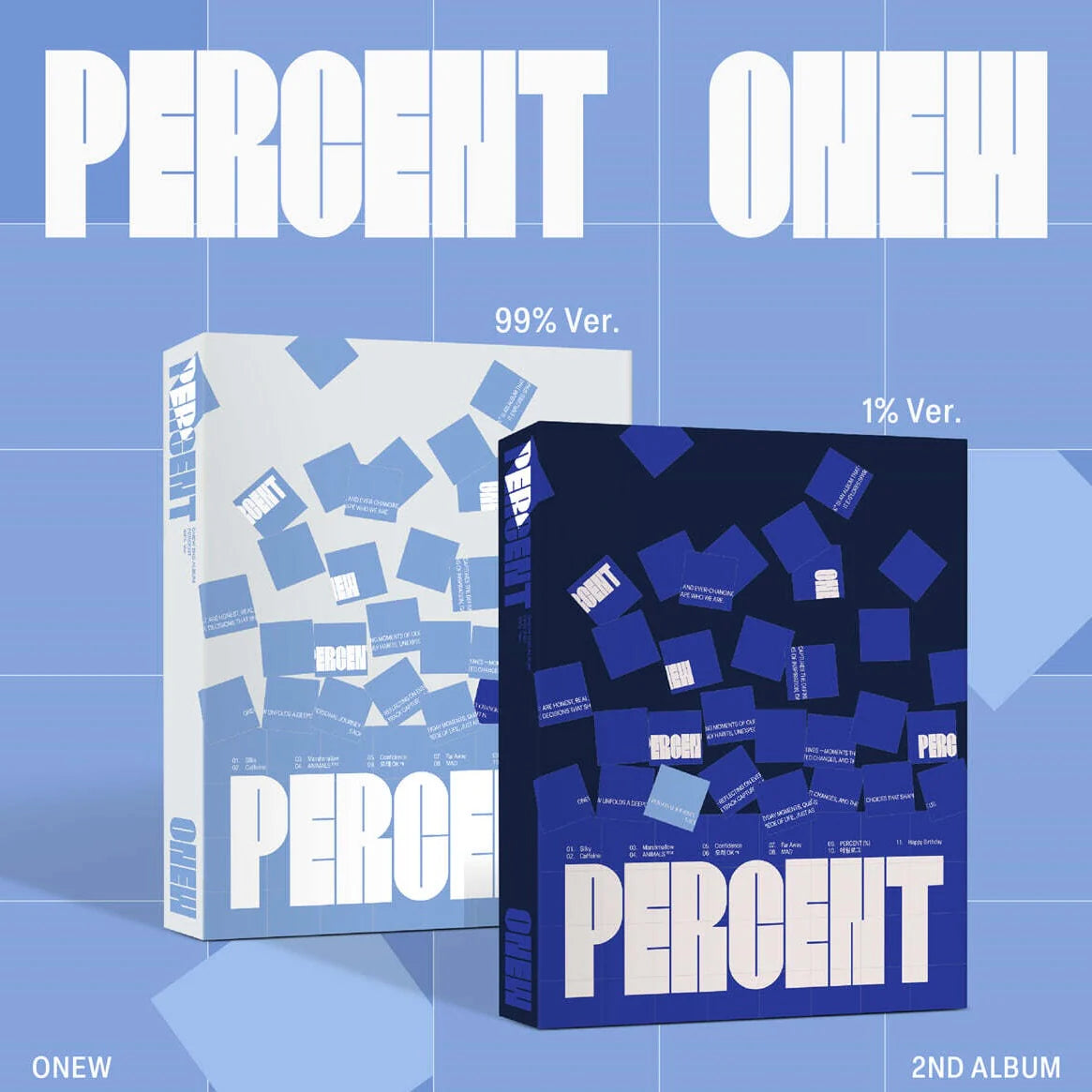 ONEW - 2nd Full Album [PERCENT] (Photobook Ver.) (2 TYPES Random)