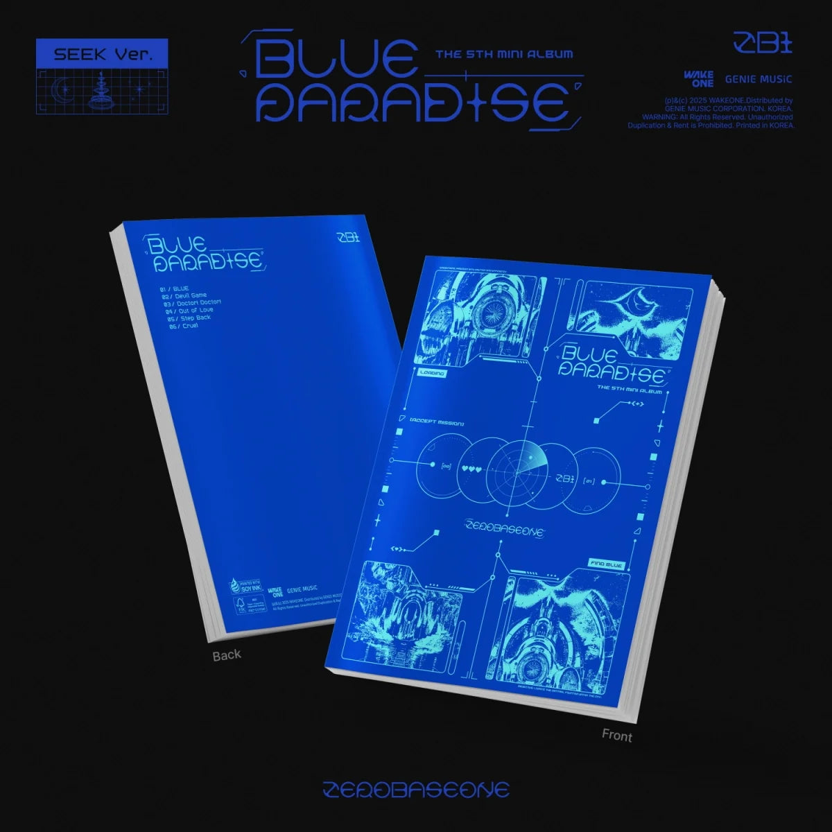 ZEROBASEONE - 5TH MINI ALBUM [BLUE PARADISE] (2 TYPES Random)