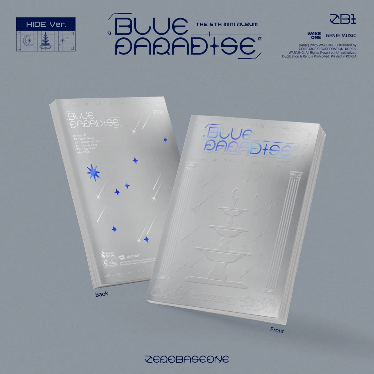 ZEROBASEONE - 5TH MINI ALBUM [BLUE PARADISE] (2 TYPES Random)