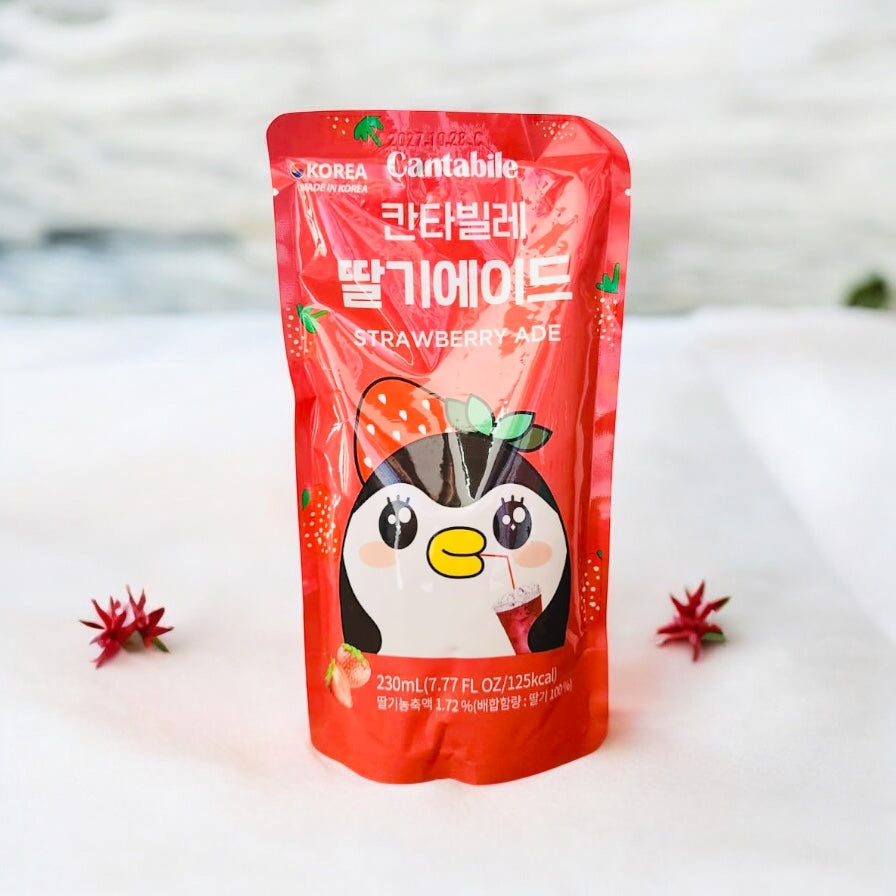 Strawberry Ade pouch Korean Drink