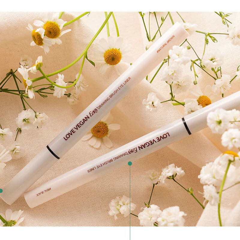 Miguhara - Love Vegan Easy Drawing brush Eye Liner 01. Real Black