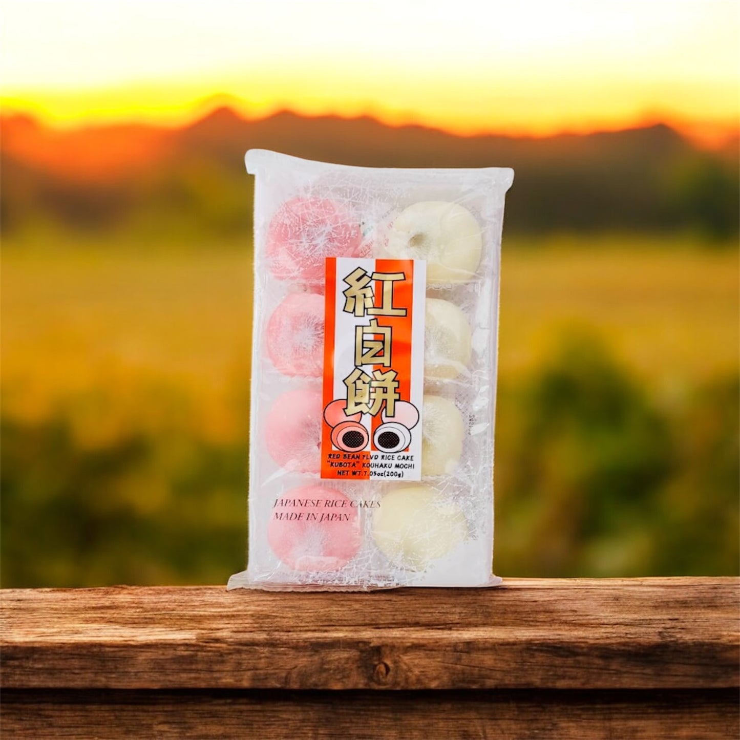 Mochi de dos colores relleno red bean