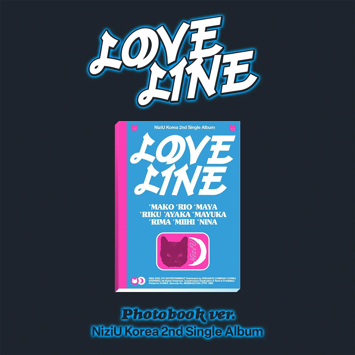 NiziU Korea2nd Single Album [Love Line] (2 Type Ver.)