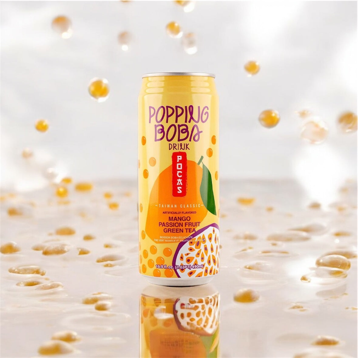 Pocas - Bubble Tea Mango Passion Fuit flavor