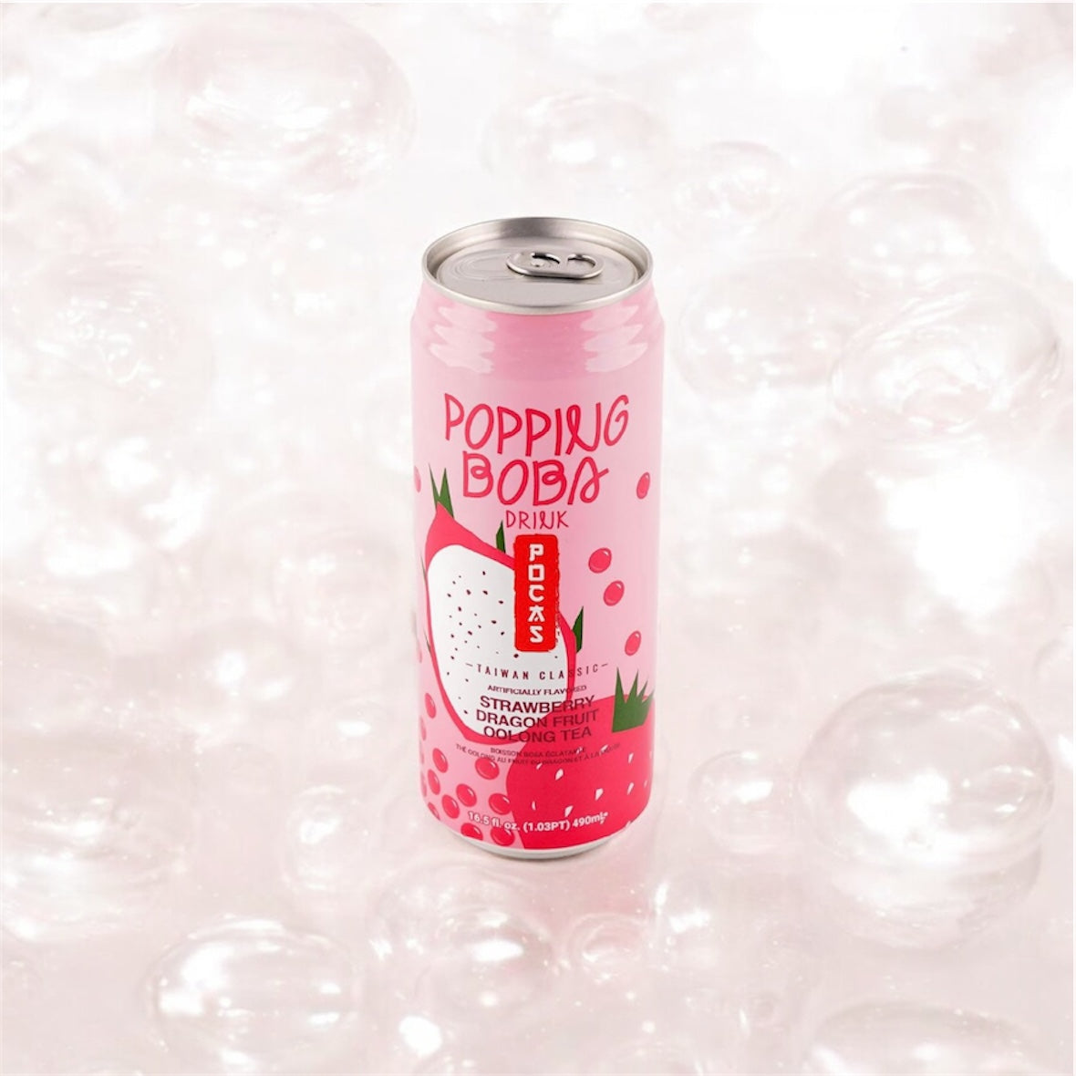 Pocas - Bubble Tea Strawberry Dragon Fruit flavor