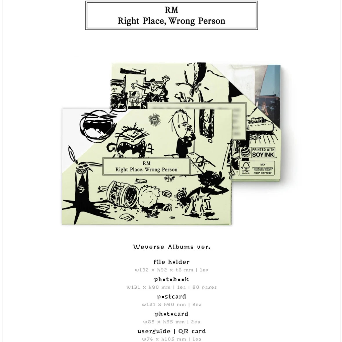 RM (BTS) - 2ND SOLO ALBUM [Right Place, Wrong Person] (Weverse Ver.)