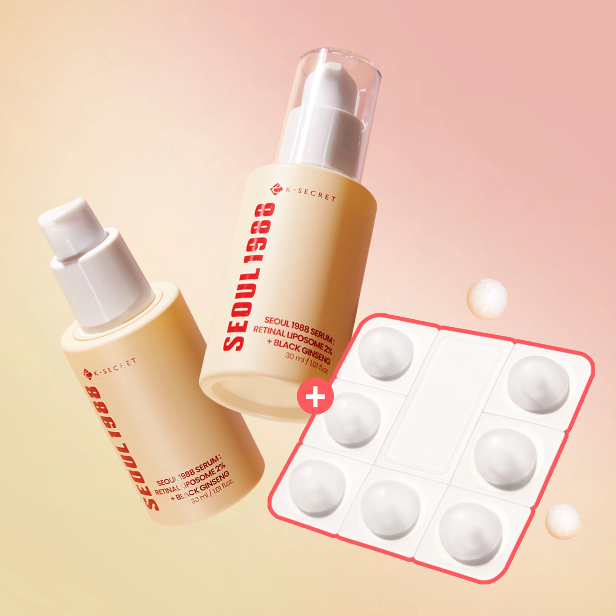 KSECRET - SEOUL 1988 Serum : Retinal Liposome 2% + Black Ginseng Bundle Set