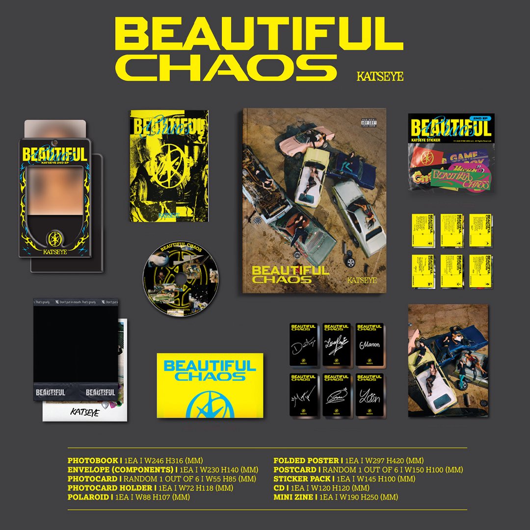KATSEYE - 2nd EP: [BEAUTIFUL CHAOS] (2 TYPES Random)