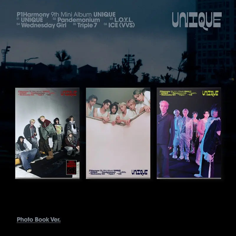 P1Harmony - 9th mini album [UNIQUE] (Photobook Ver.) (3 TYPES Random)