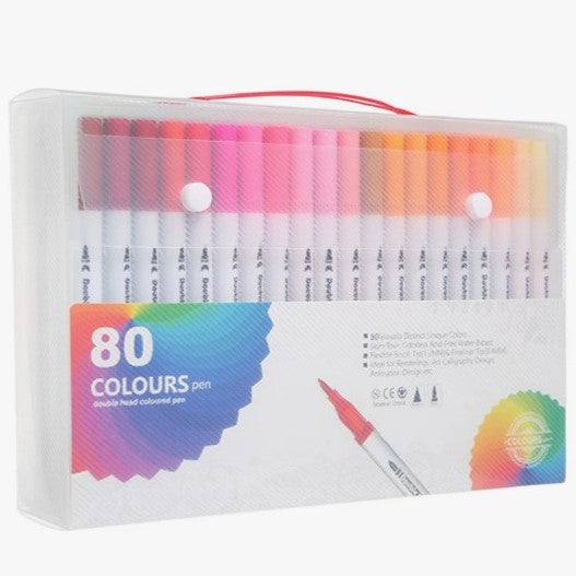 Double Tip Markers 80pc