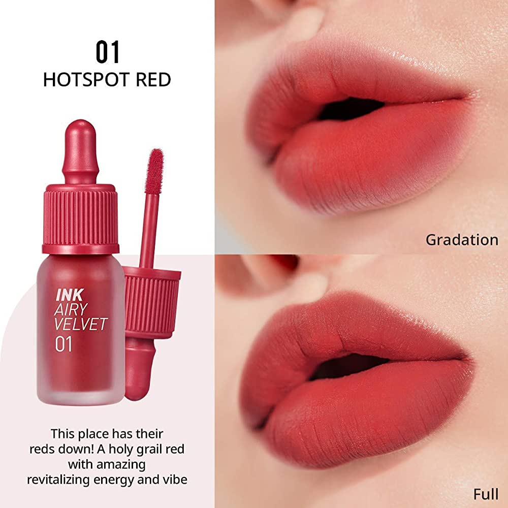 Peripera - INK AIRY VELVET 01 Hotspot Red