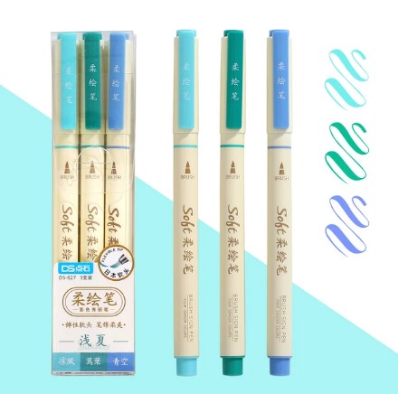 Jianwu - Soft Pen Set 3 color (blue shade)