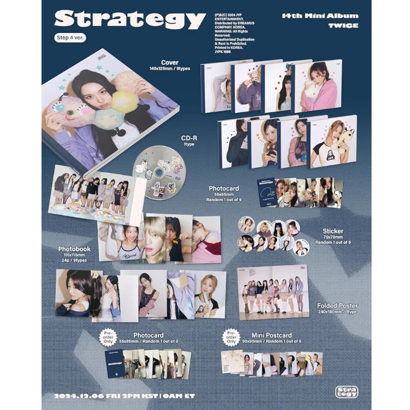 TWICE-14th Mini Album [STRATEGY] (Step 4 Ver.)(9 TYPE Random)